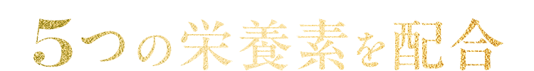 5つの栄養素を配合