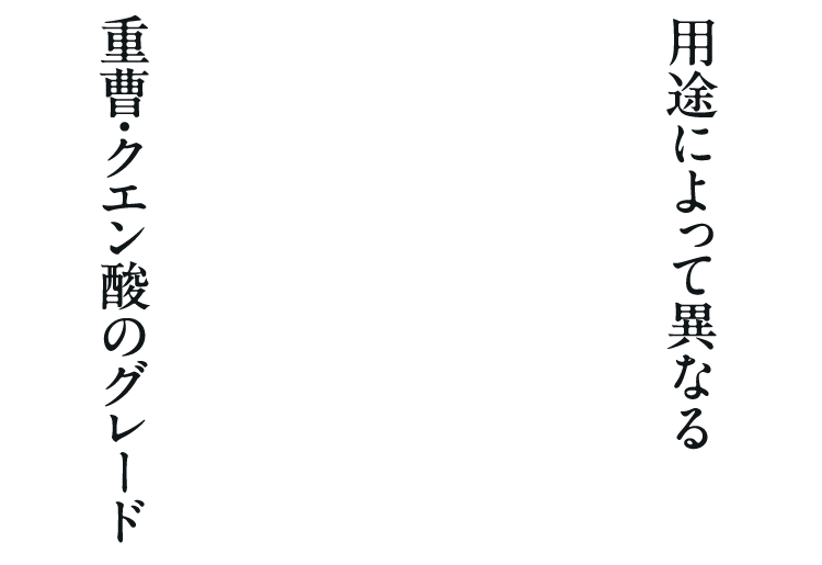 用途によって異なる重曹・クエン酸のグレード