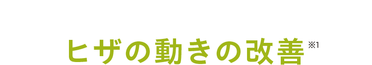 ヒザの動きの改善