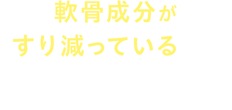 軟骨成分がすり減っているのが原因かも!?
