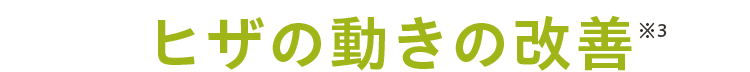 ヒザの動きの改善
