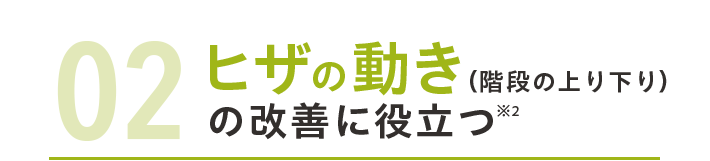 02ヒザの動き（階段の上り下り）の改善に役立つ