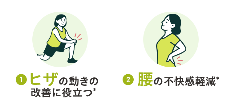 ヒザの動き改善＊ 腰の不快感軽減＊