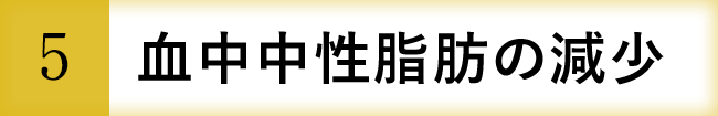 血中中性脂肪の減少